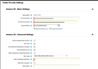 DNN GlobalStorage Amazon S3 DNN Folder Provider Settings