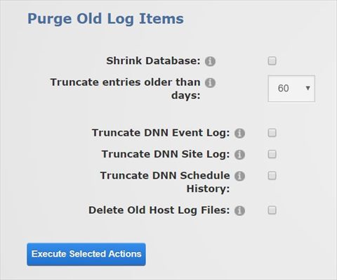 Tools > Delete Old Log Entries