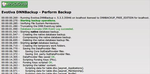 Backup in progress