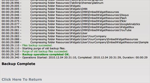 Backup completed