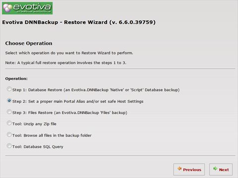 Files Restore - starting