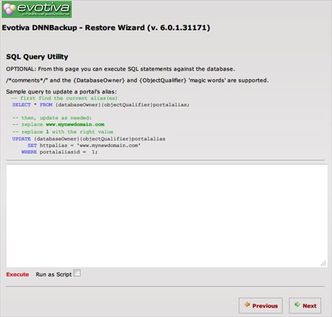 SQL Query Utility