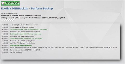 Running a backup