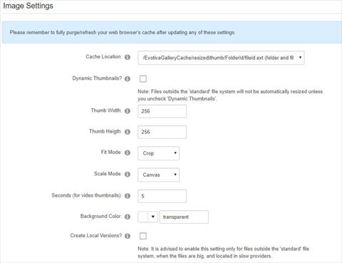 settings - image