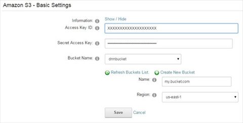 Amazon S3 - Basic Settings