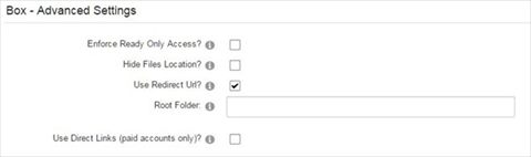 Box - Advanced Settings