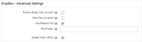 DropBox - Advanced Settings