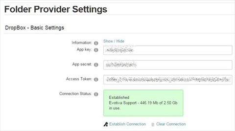 DropBox - Basic Settings