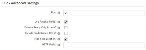 FTP - Advanced Settings