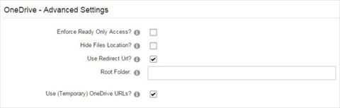 OneDrive - Advanced Settings