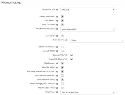 Advanced Settings