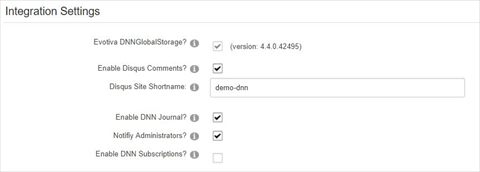 Integration Settings