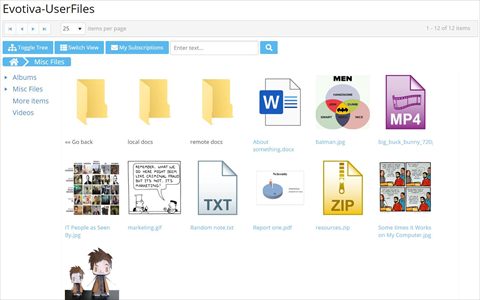 Thumbnails View and Folders Tree